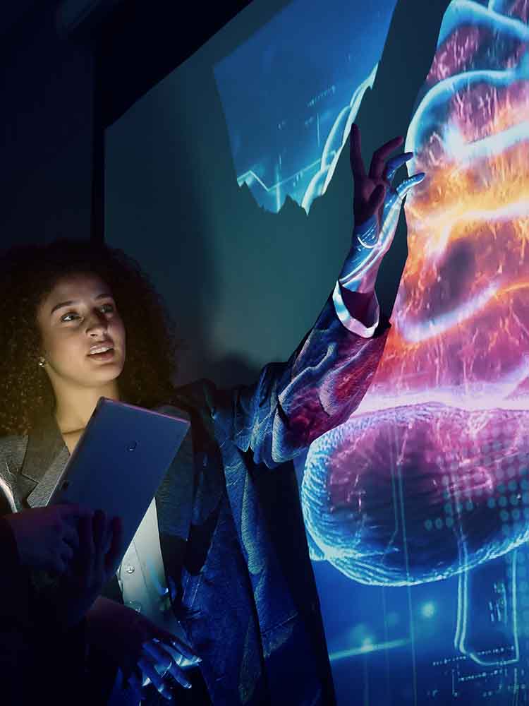 woman working with ai