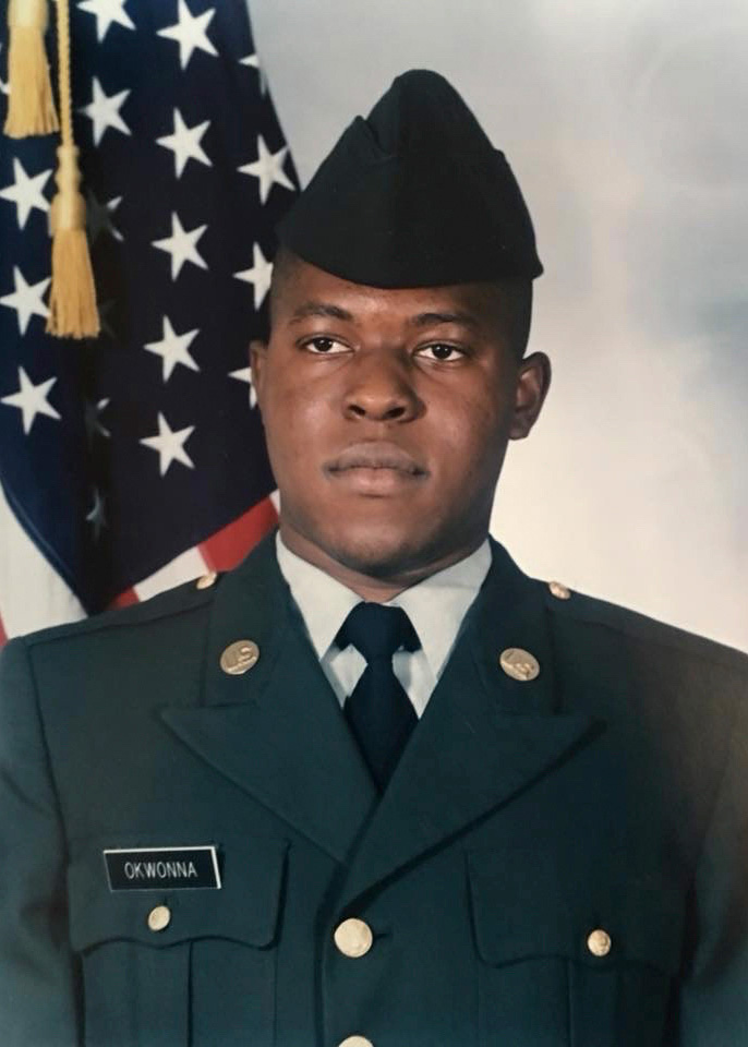 Okwonna in uniform