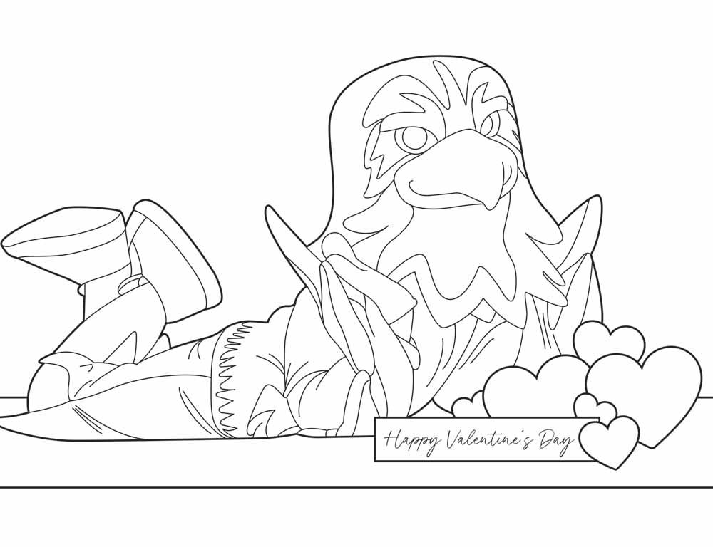 Poe Valentine Coloring Page 2